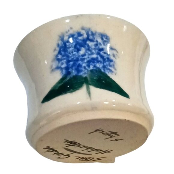 Vintage Ceramic Handless Cup‎ Handmade by S. Lynch, Stone Garden, Haliburton - Picture 5 of 6